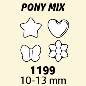 The Beadery Mini Pony Beads 1/2lb-Jelly Sparkle