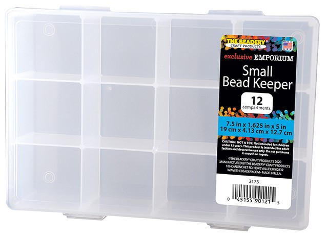2173 - 12 Compartment Small Bead Keeper Box