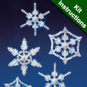 Set of 10 Plastic Crystal Snowflake Ornaments/vintage Snowflake Ornament  Set Christmas 2 