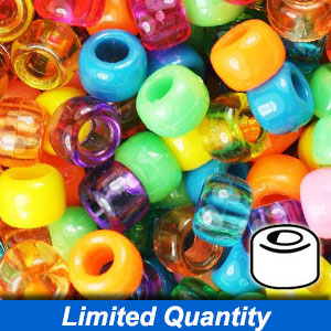 750V984 – 9x6mm Barrel Pony Bead – Party Time Multi – 900 Pc Value Pack