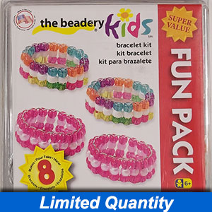 Friendship Bracelet Square Letter Beads Black & Rainbow Box Set Crafts Kids